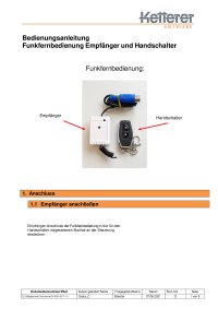 Manual for RF receiver and remote control 3143.47-0001