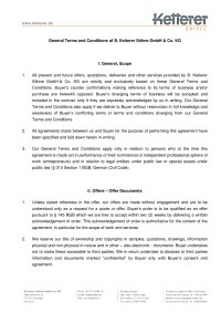  General Terms and Conditions of B. Ketterer Söhne GmbH & Co. KG