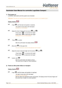 Quickstart User-Manual for controller LogicData Compact (old version)