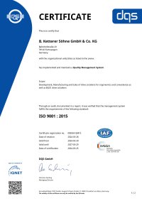 ISO 9001 Certificate (DQS)